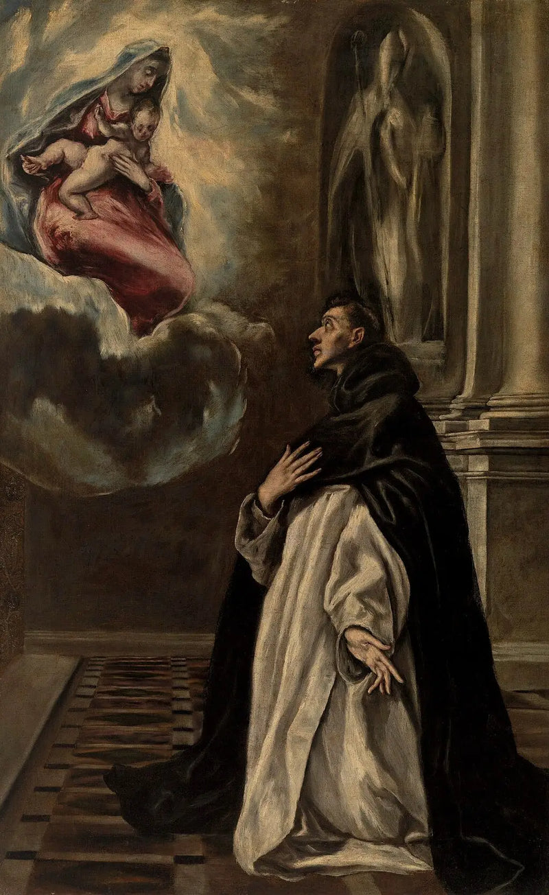 Apparition af Jomfru Maria og Barnet til Saint Hyacinthe - El Greco