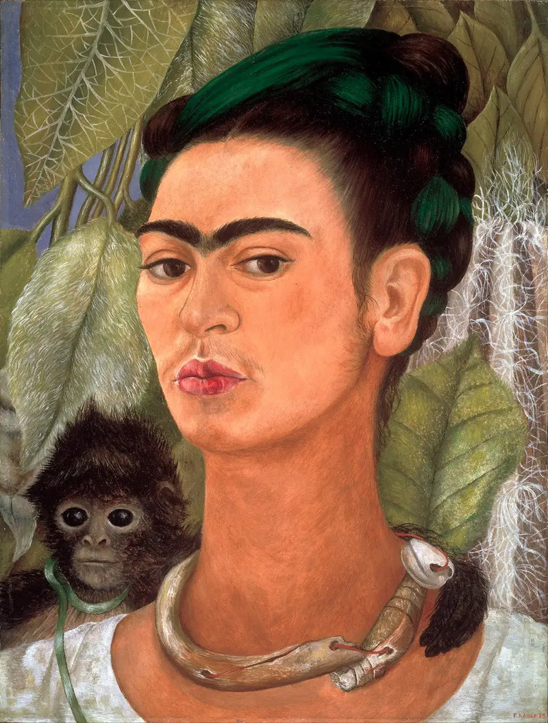 Selvportræt med en abe - Frida Kahlo