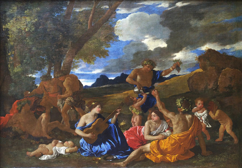 Bacchanale ved guitarspilleren - Nicolas Poussin