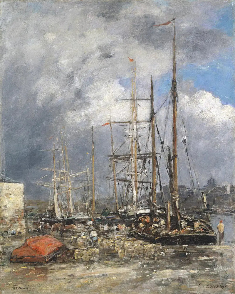 Fiskerbåde i Fécamp - Eugène Boudin