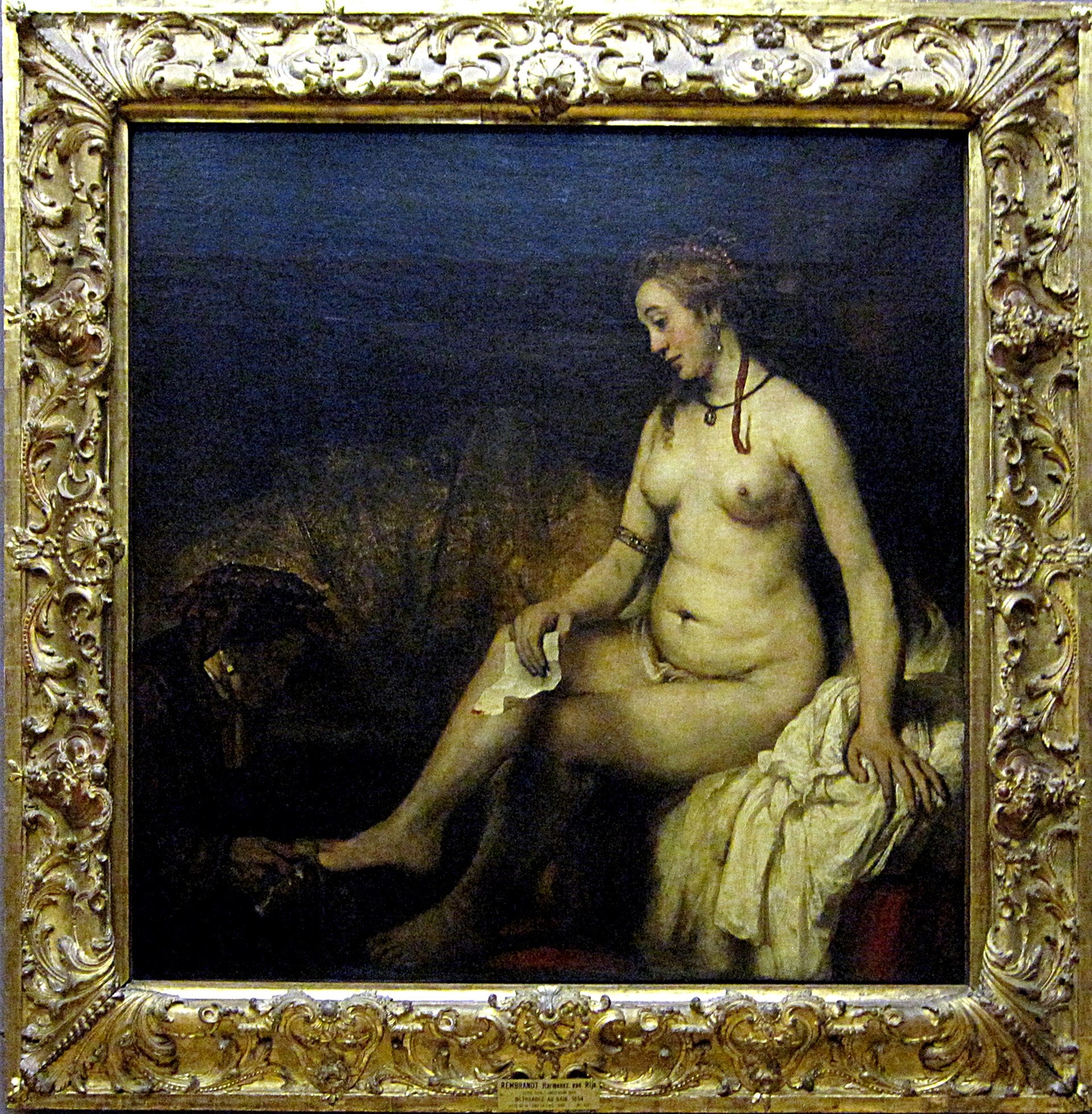 Batsjeba i badet modtager brevet fra David - Rembrandt