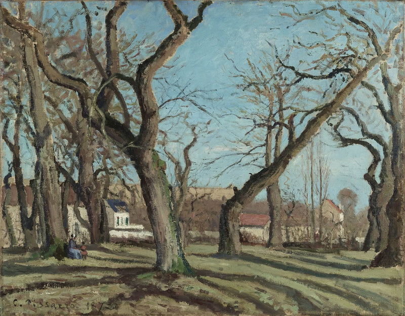 Kastanjetræer i Louveciennes - Camille Pissarro