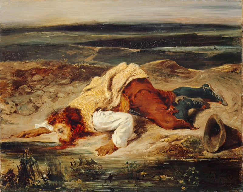 Såret brigand - Eugène Delacroix