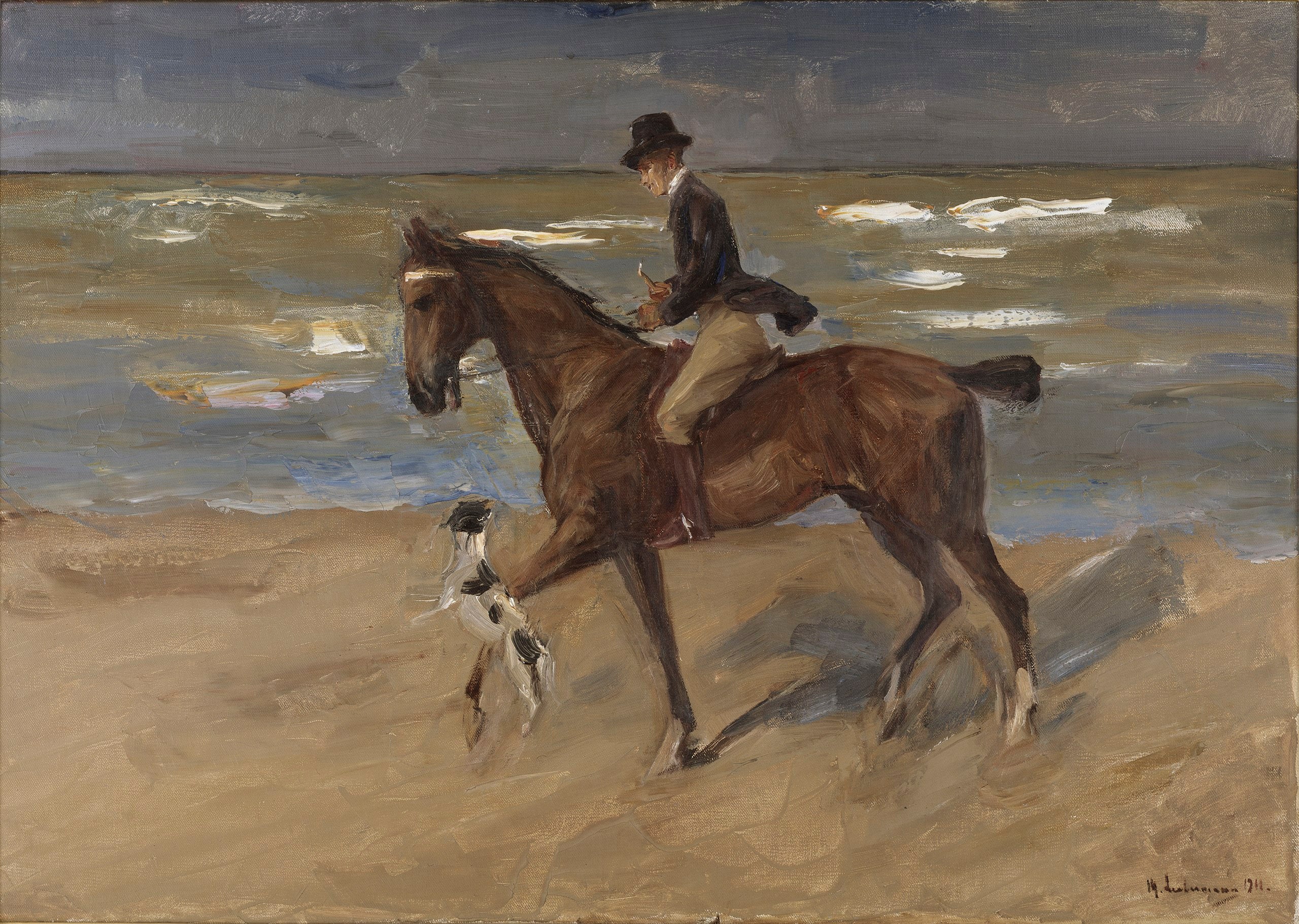 Rytter på stranden - Max Liebermann