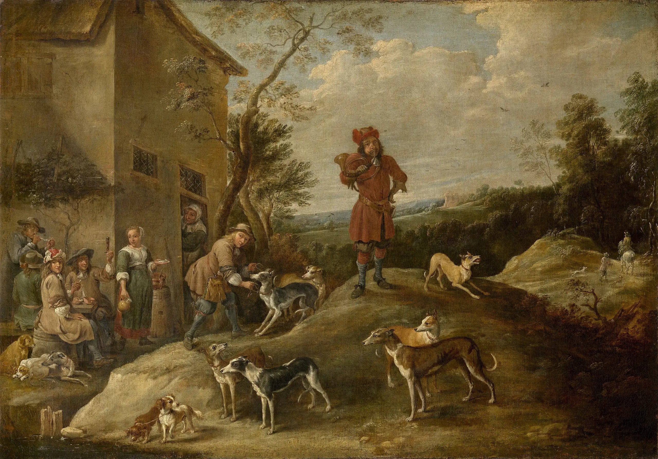 Chasseurs au repos - David Teniers le Jeune - Alpha Reproduction
