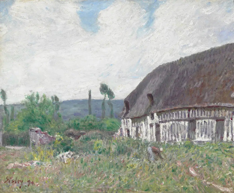 Hytte i Normandiet - Alfred Sisley