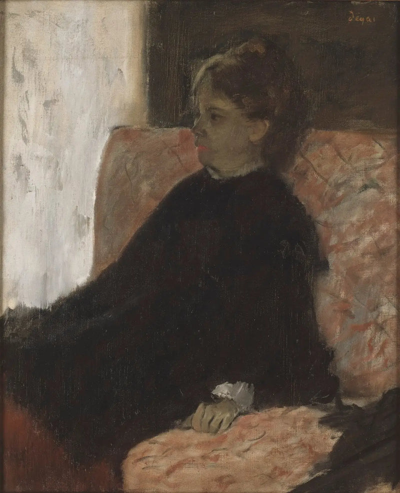 Dame i sort - Edgar Degas