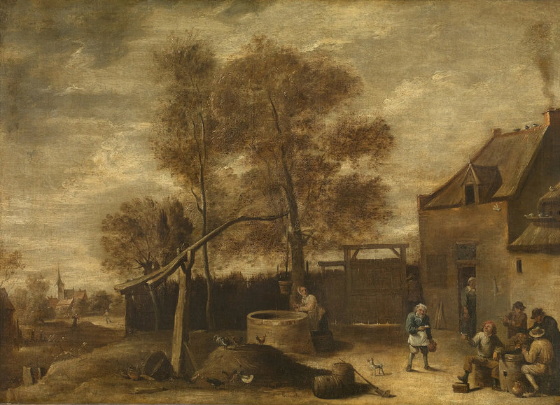 I gården på gården - David Teniers den Yngre