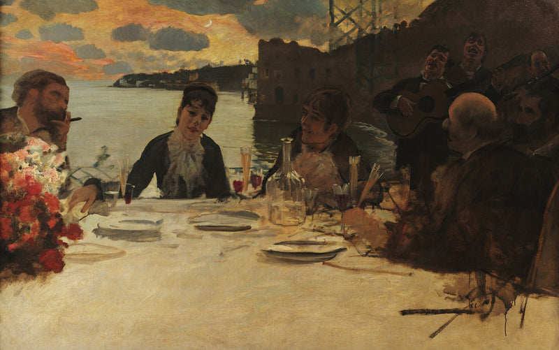 Morgenmad i Posillipo - Giuseppe De Nittis
