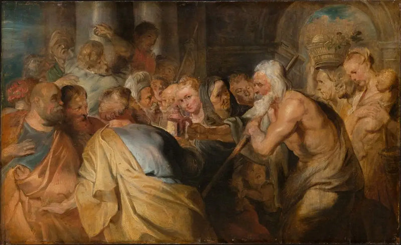 Diogenes på jagt efter en ægte mand - Peter Paul Rubens