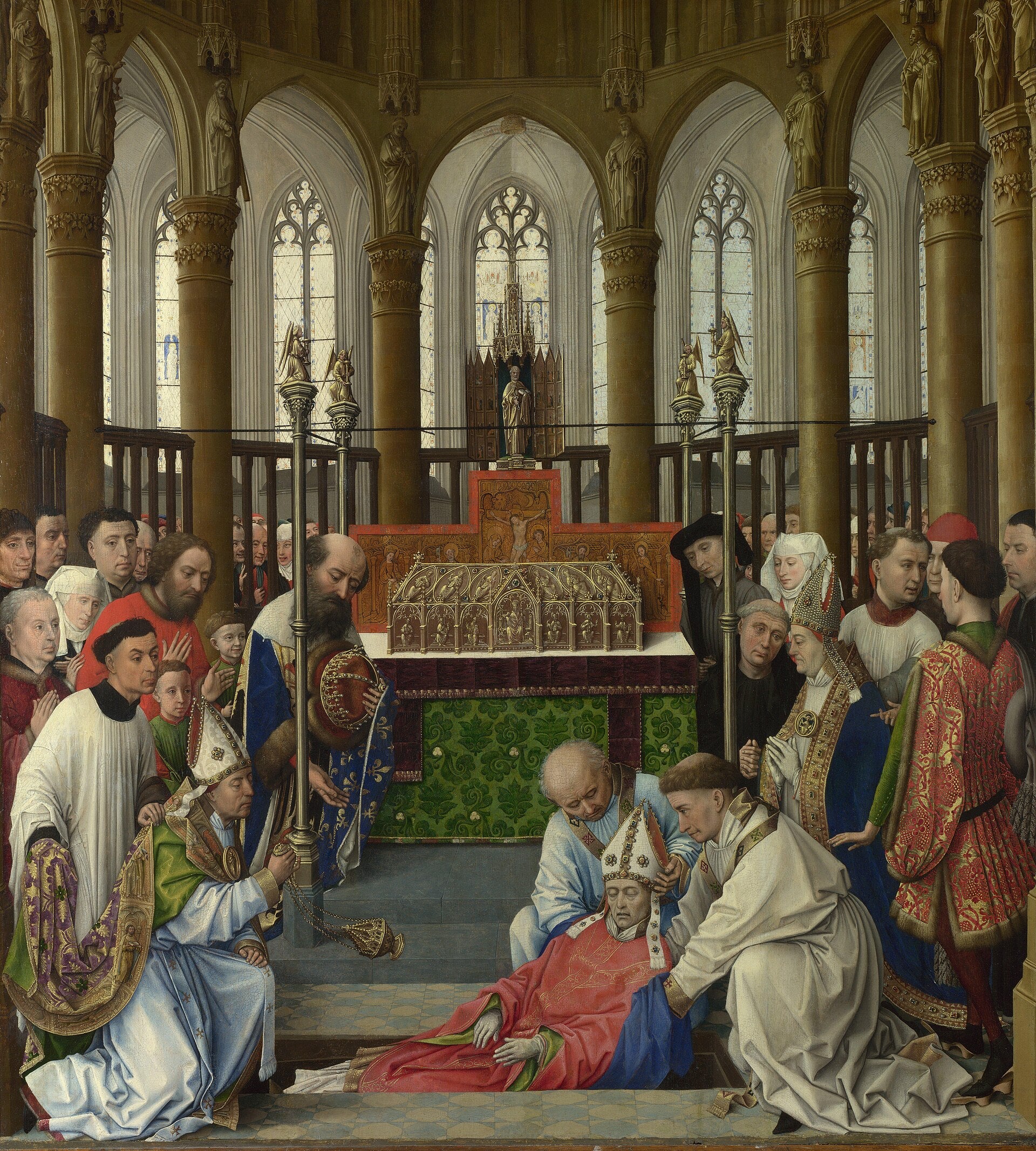 Udstøbning af Sankt Hubert - Rogier van der Weyden