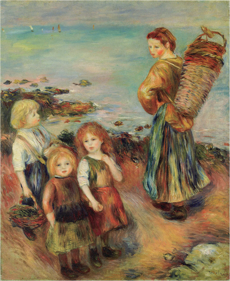 Piger ved muslingefiskeri - Pierre-Auguste Renoir