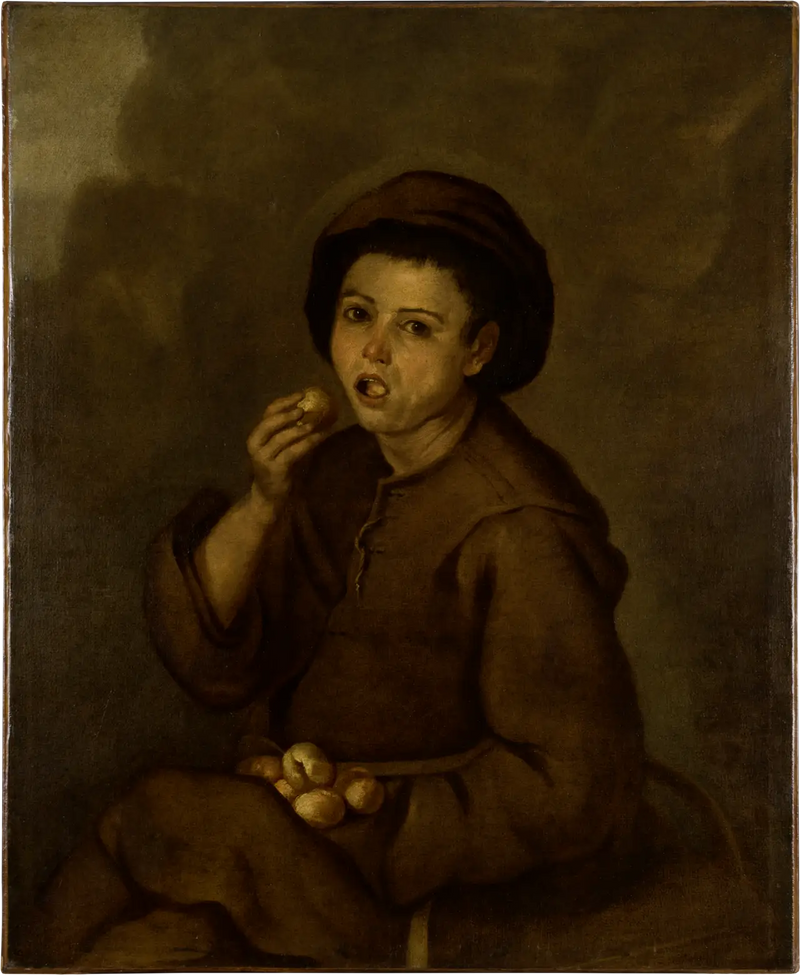 Dreng, der spiser ferskner - Bartolomé Esteban Murillo