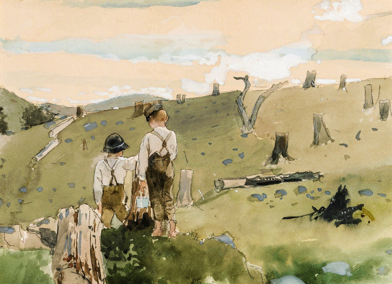 Garçons sur une colline - Winslow Homer