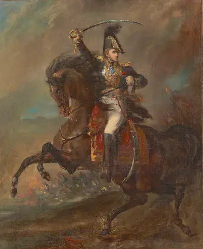 General fra Første Empire angriber fjenden - Théodore Géricault