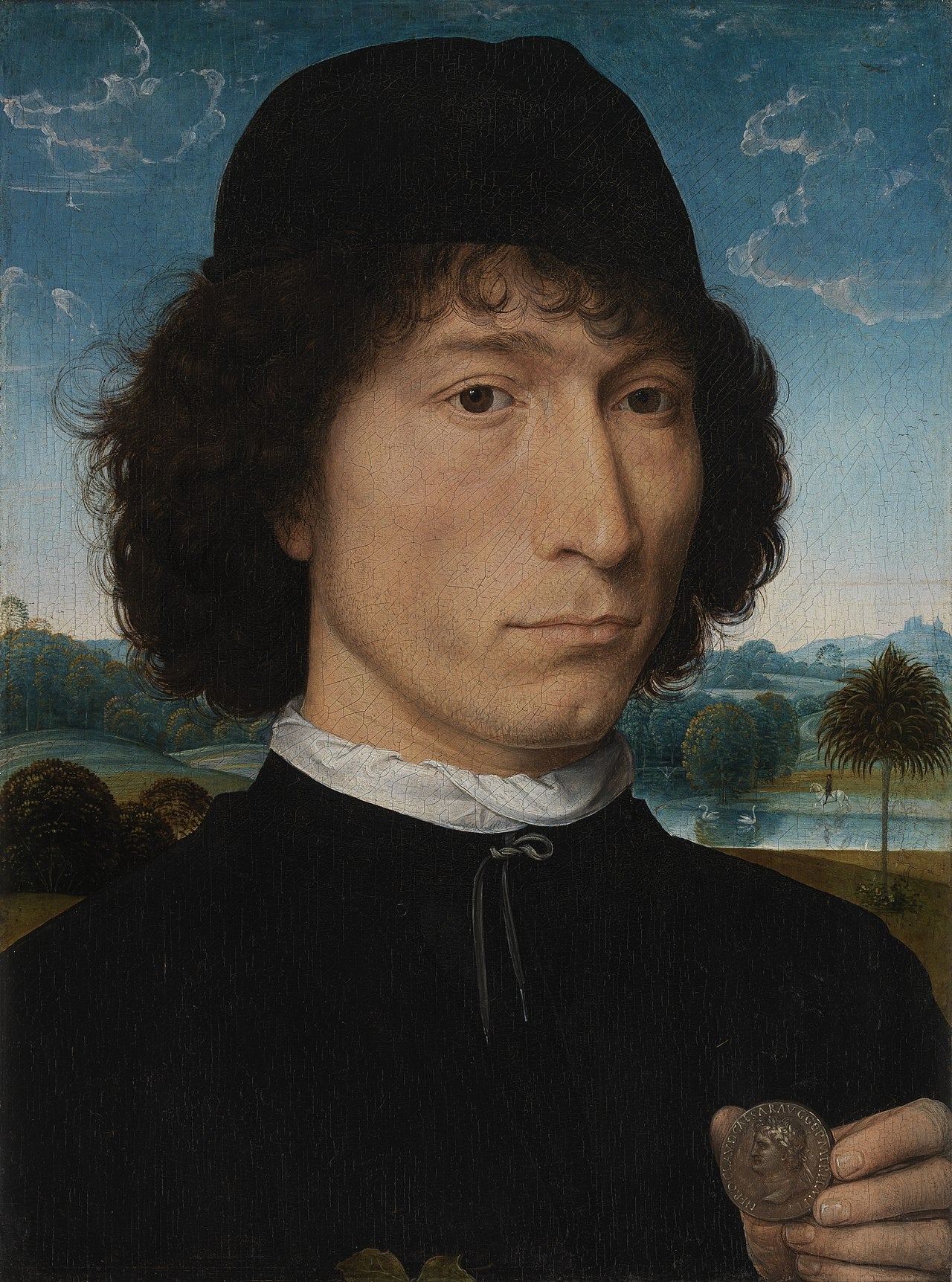 Mand med en romersk mønt - Hans Memling