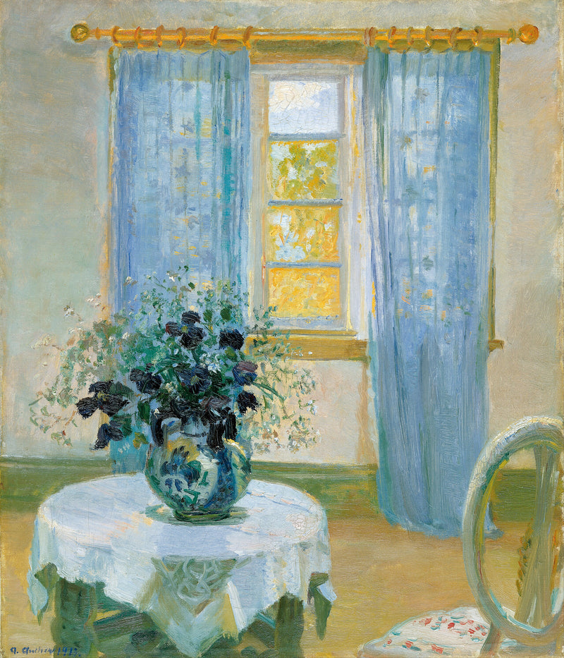 Interiør med klematis - Anna Ancher