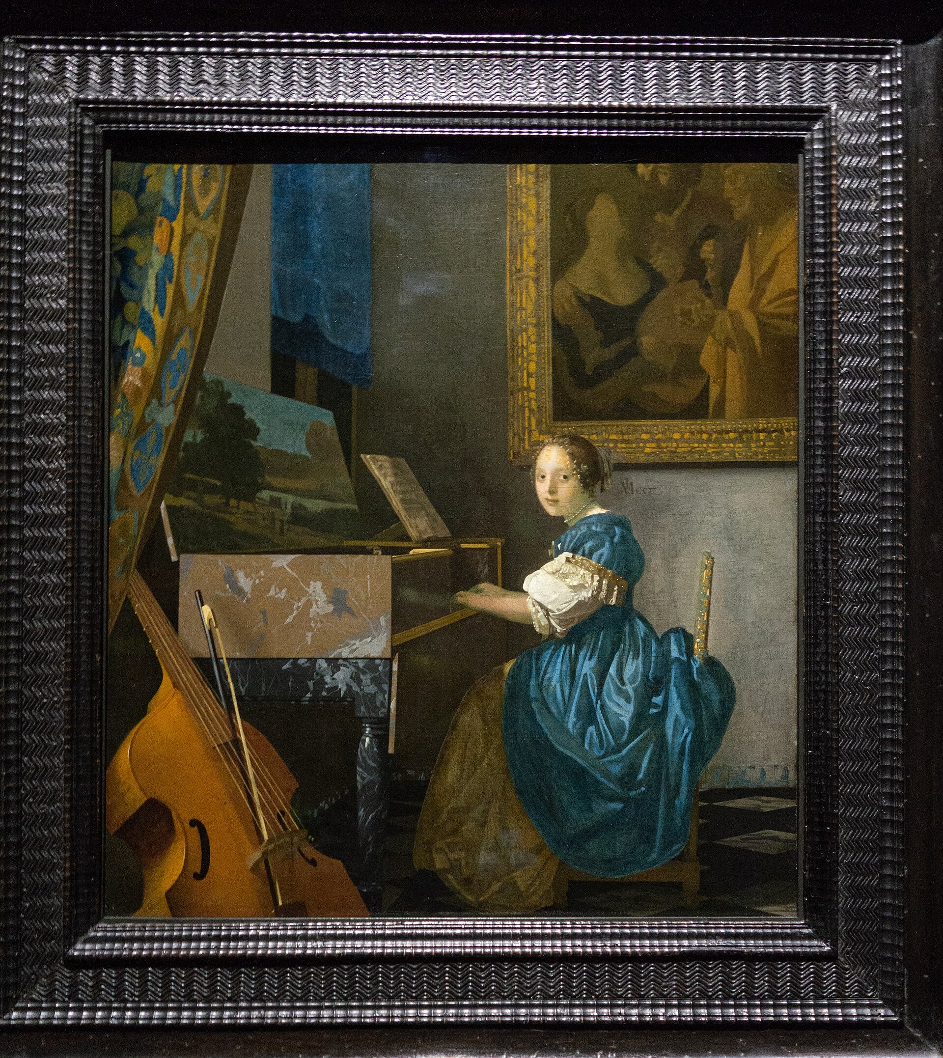 Ung Kvinde spiller på virginalet - Johannes Vermeer