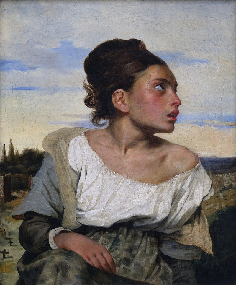 Ung Forældreløs på Kirkegården - Eugène Delacroix
