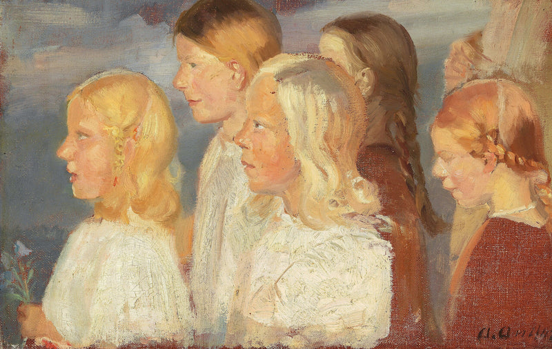 Unge piger fra Skagen. - Anna Ancher