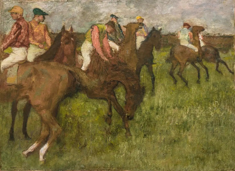 Jockeyer før løbet - Edgar Degas