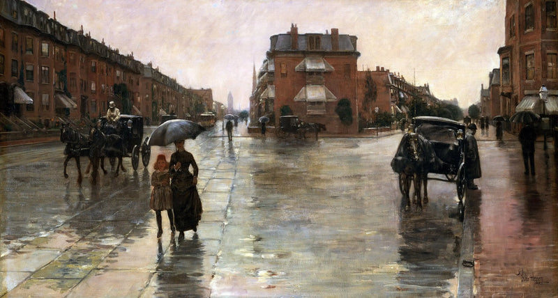 Regnvejrsdag, Boston - Childe Hassam