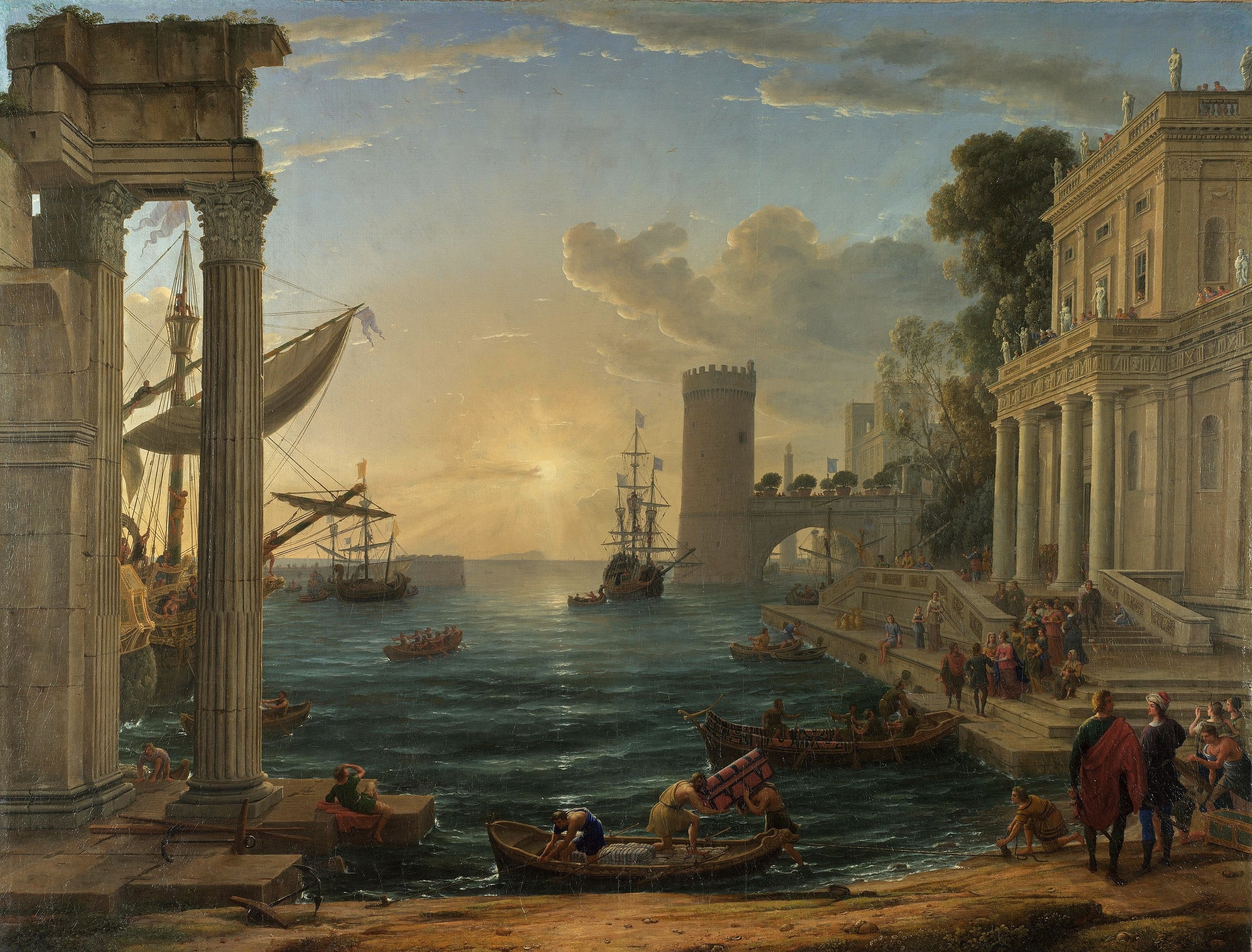 L'Embarquement de la reine de Saba - Claude Lorrain