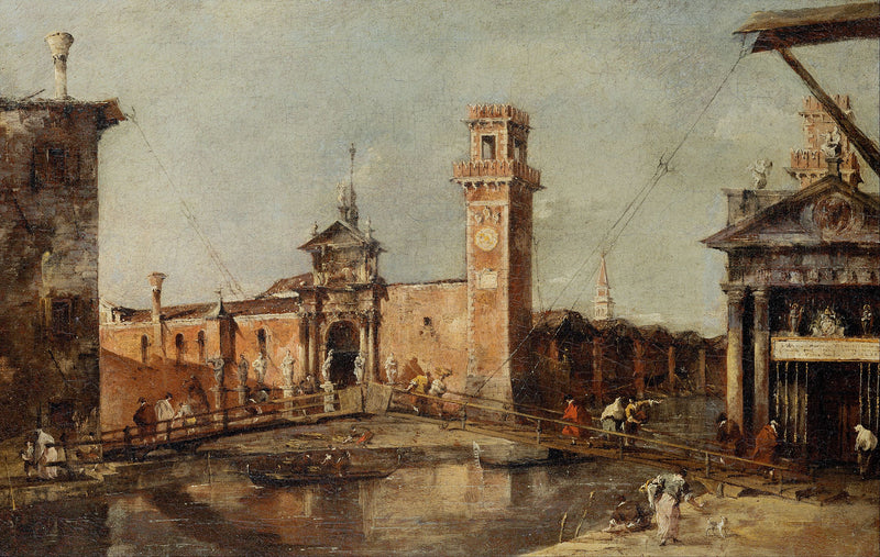 Indgangen til Venedigs Arsenal - Francesco Guardi