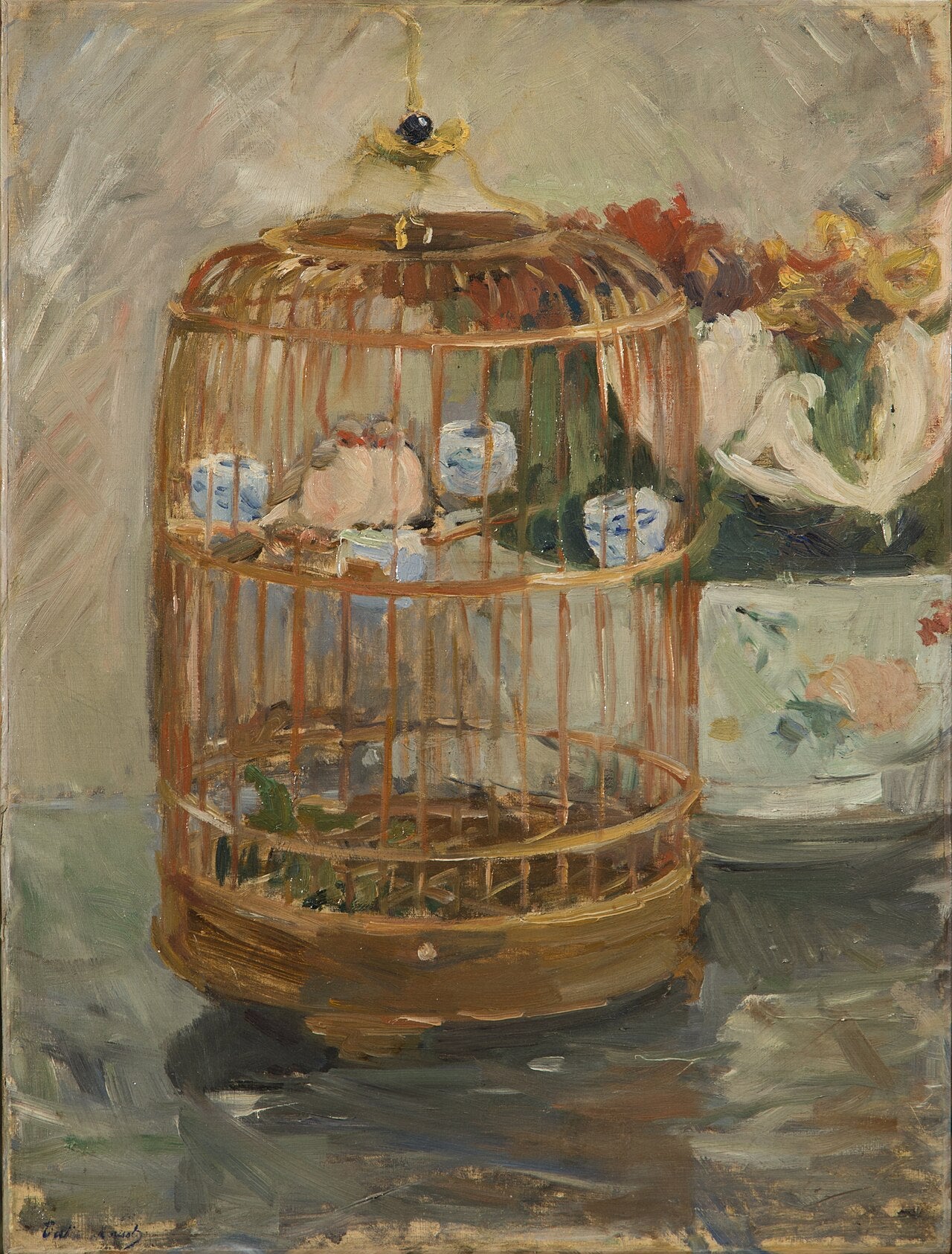Reproduction du tableau « La Cage - Berthe Morisot » par Alpha Reproduction en peinture à l’huile