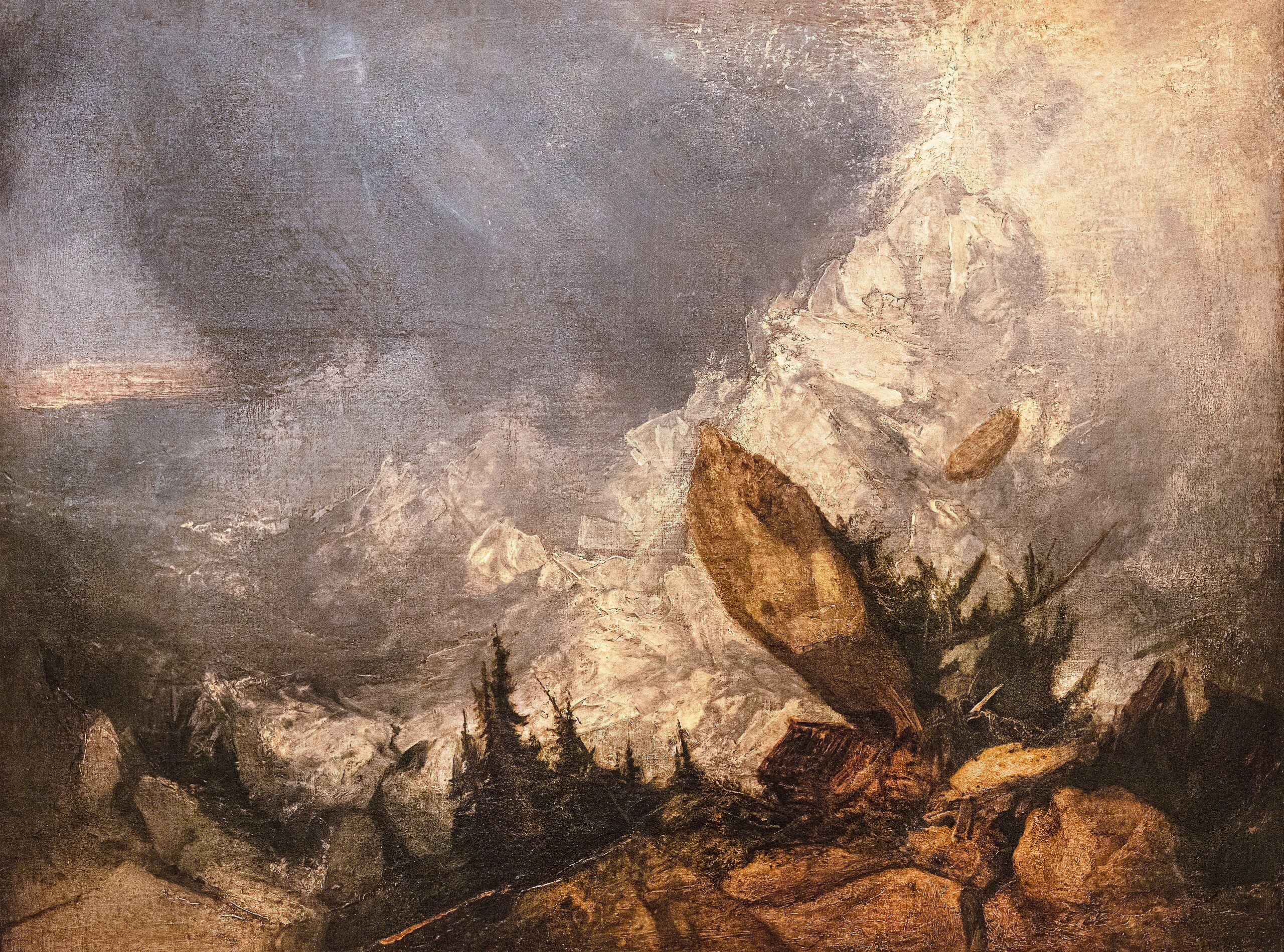 Faldet af en lavine i Graubünden - J. M. W. Turner