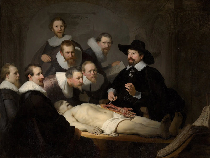Læren om anatomi af doktor Tulp - Rembrandt