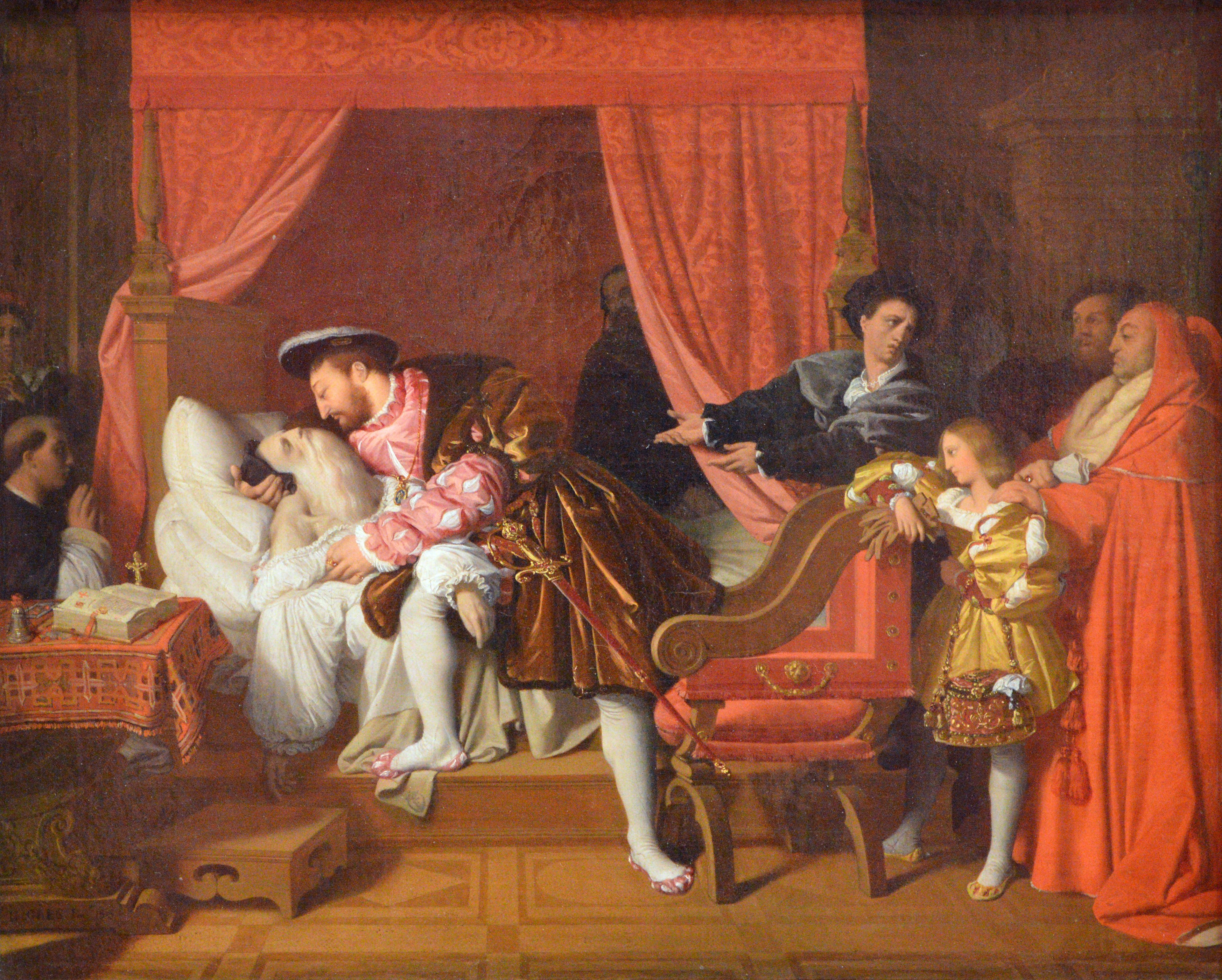 Leonardos død - Jean-Auguste-Dominique Ingres