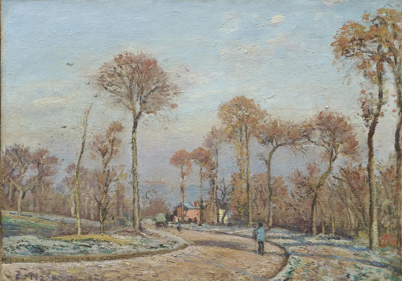 Vejen til Versailles, Louveciennes: Morgenfrost - Camille Pissarro