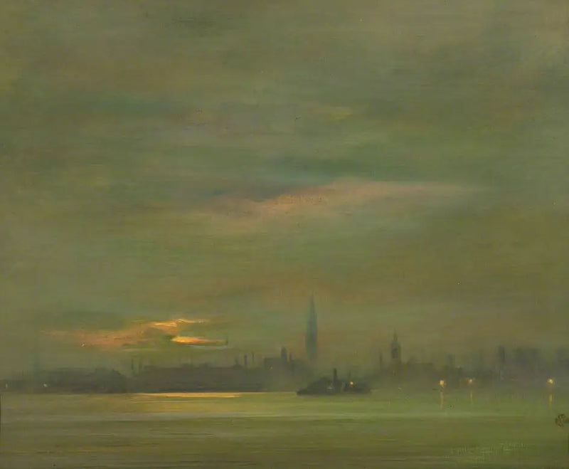 Themsen om aftenen - James Abbott McNeill Whistler