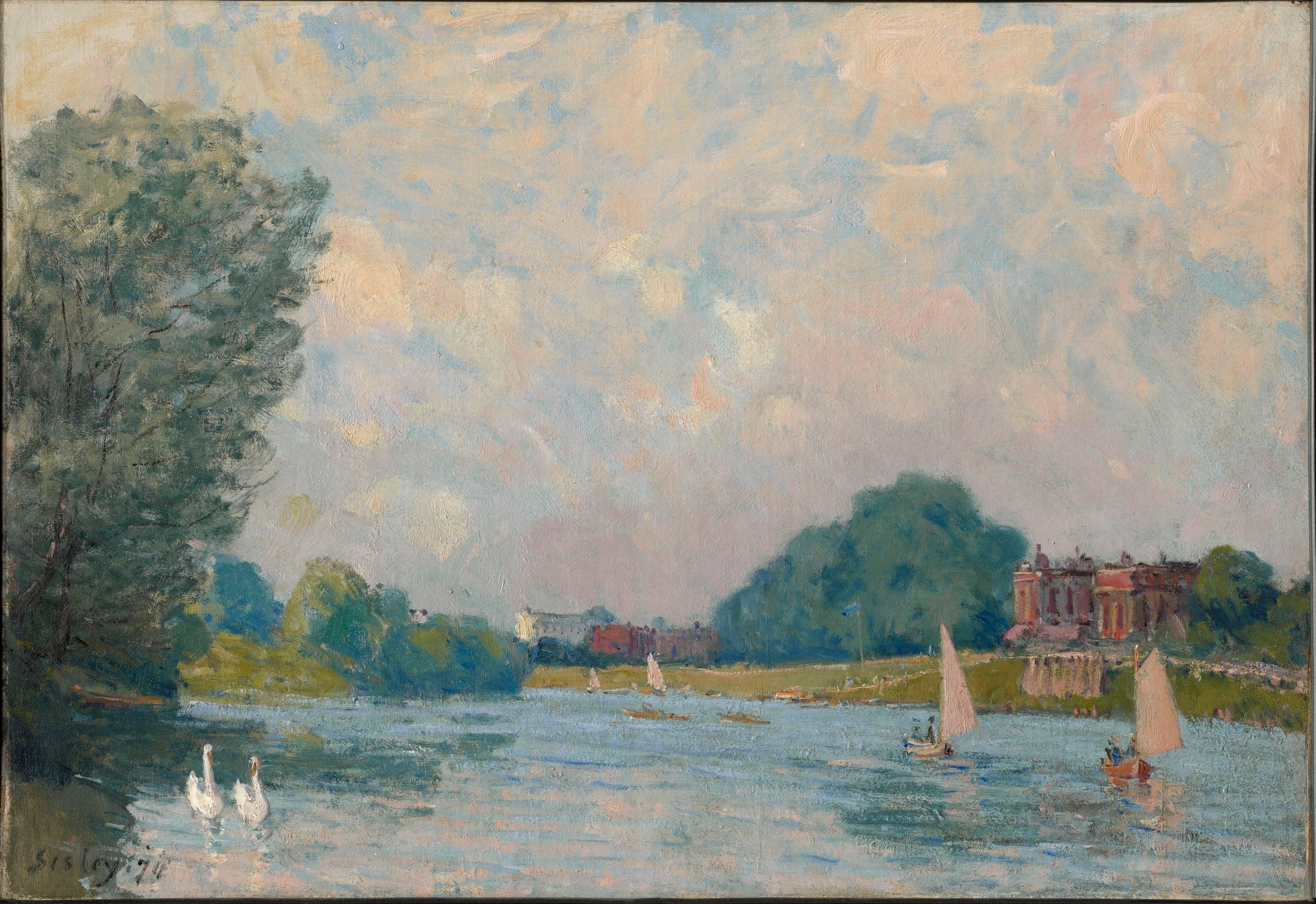 Reproduction du tableau « La Terrasse de Saint-Germain, printemps - Alfred Sisley » par Alpha Reproduction en peinture à l’huile