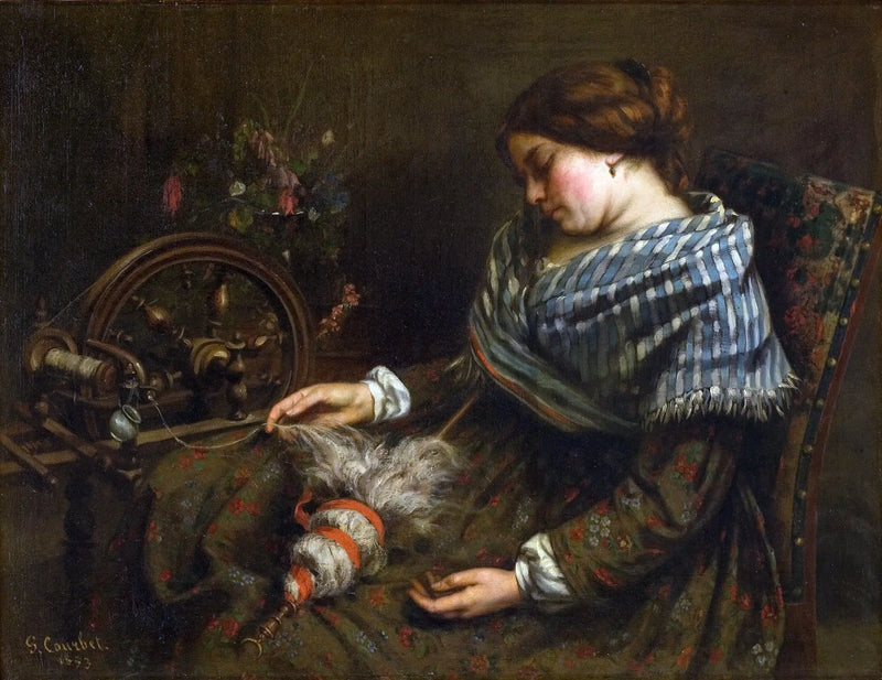 Den sovende spinderske - Gustave Courbet