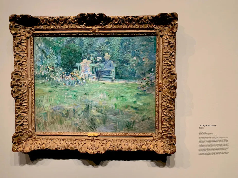 Lektien i haven - Berthe Morisot