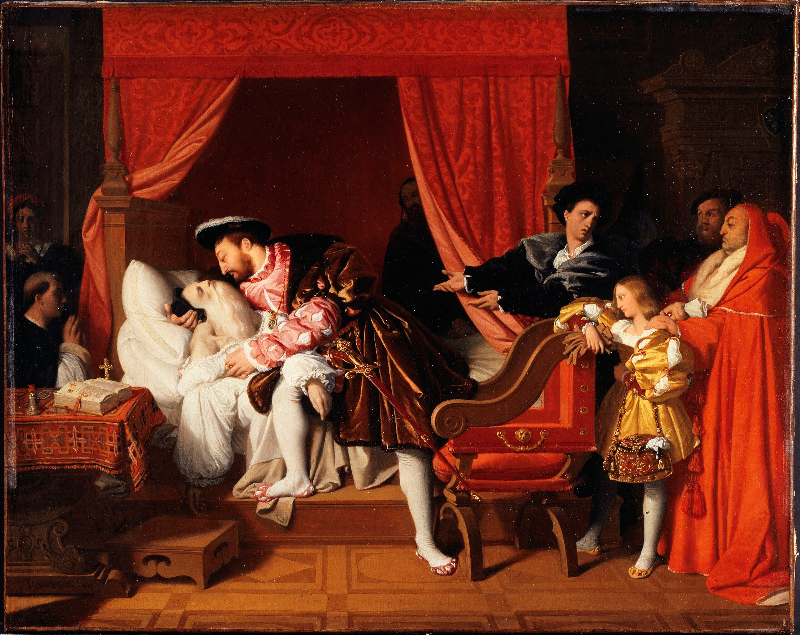 Leonardos død - Jean-Auguste-Dominique Ingres