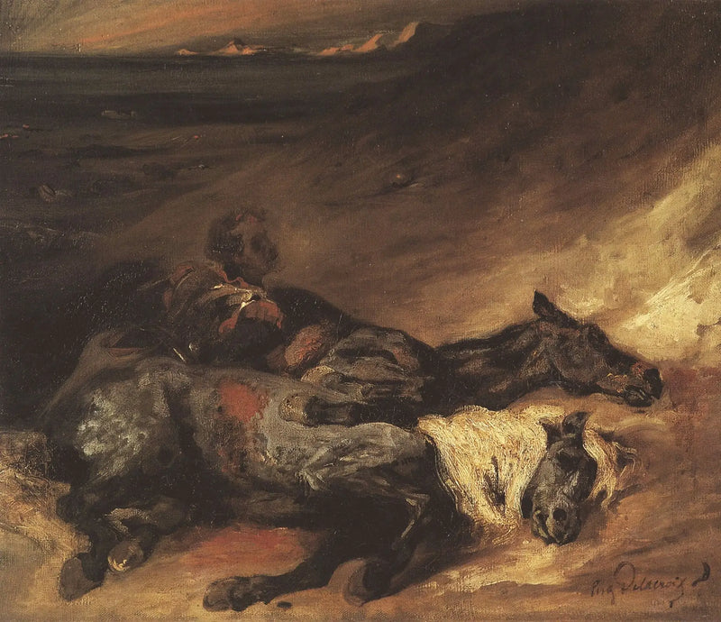 Natten efter slaget ved Waterloo - Eugène Delacroix