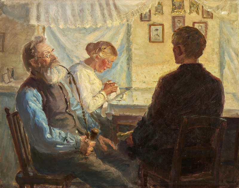 Bejlerens besøg. - Anna Ancher