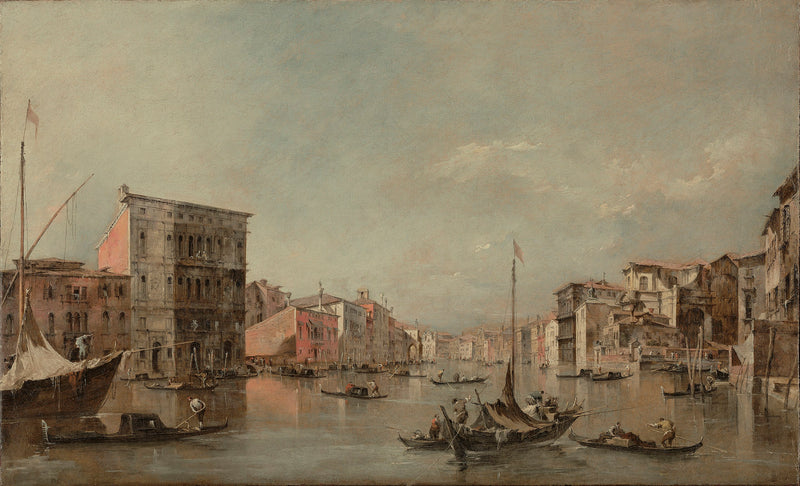 Den Store Kanal i Venedig med Palazzo Bembo - Francesco Guardi