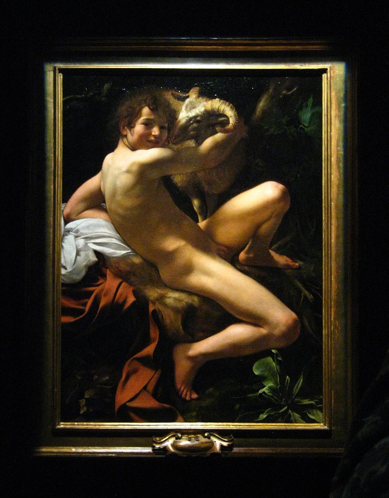 Den unge Sankt Johannes Døberen med vædderen - Caravaggio