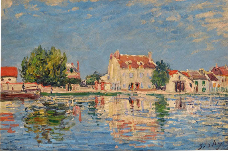 Kanalen ved Loing i Saint-Mammès - Alfred Sisley