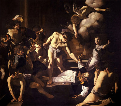 Reproduction du tableau « Le martyre de saint Matthieu - Le Caravage » par Alpha Reproduction en peinture à l’huile