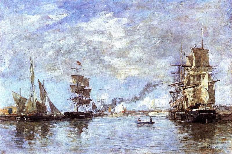 Havnen i Deauville - Eugène Boudin