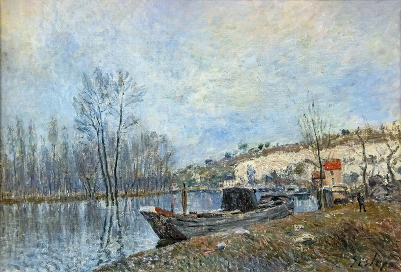 Loing-kysten ved Moret - Alfred Sisley