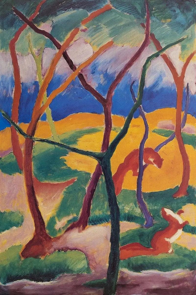 De små mår spiller - Franz Marc