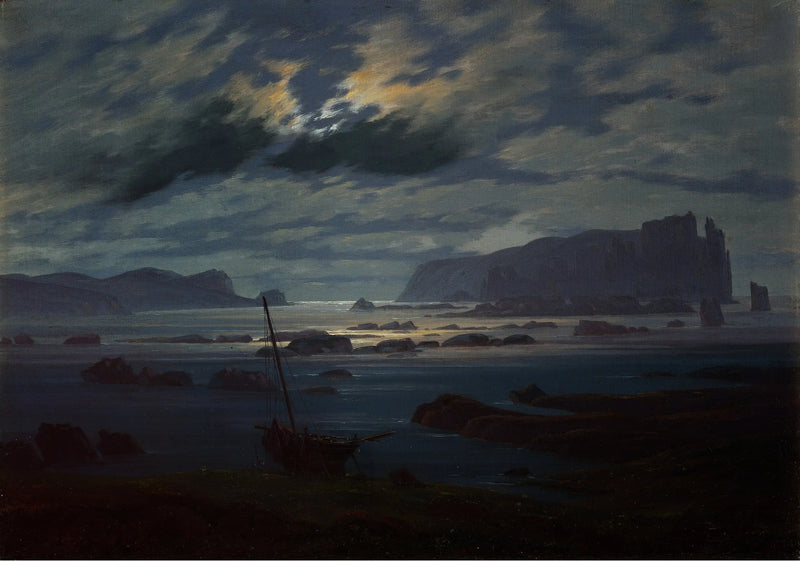 Nordhav i måneskin - Caspar David Friedrich