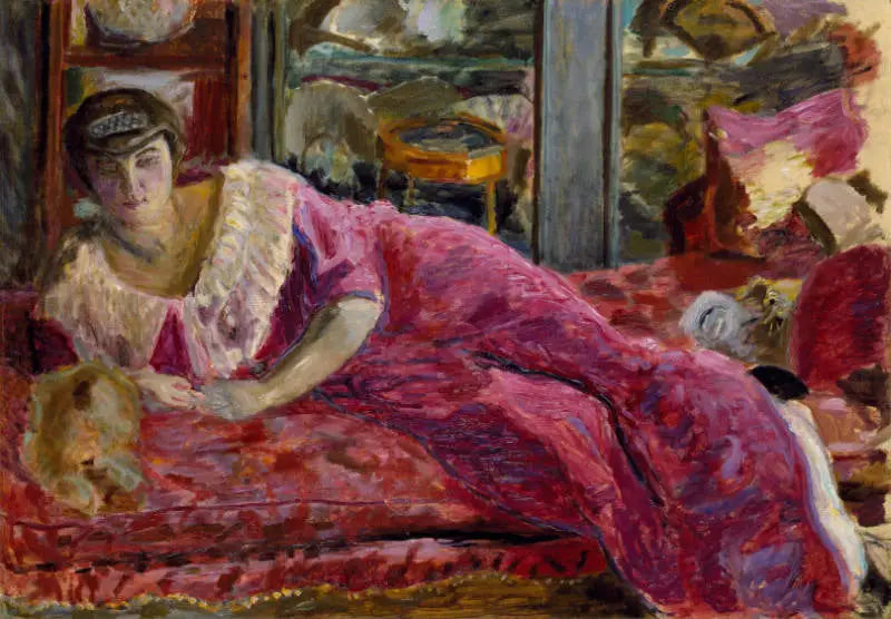 Misia liggende på en sofa - Pierre Bonnard