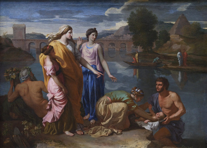Moses reddet fra vandet - Nicolas Poussin